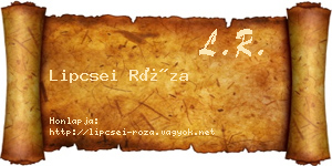 Lipcsei Róza névjegykártya